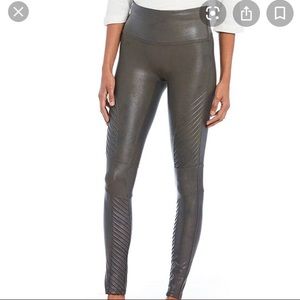 Spanx faux leather moto leggings